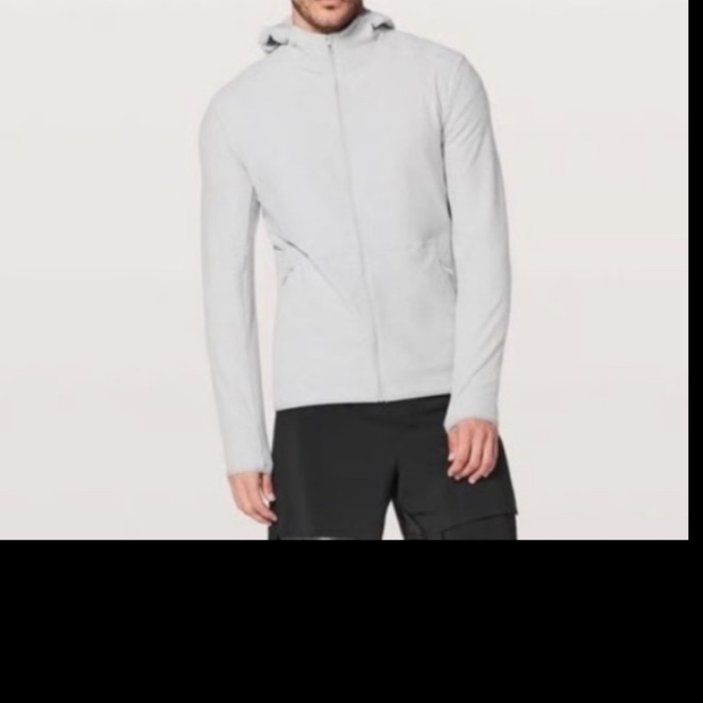 NWT lululemon athletica Men's Light Gray Full Zip Jacket size XXL